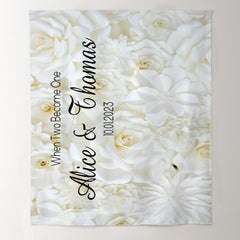 Lofaris Simple White Flowers And Peaceful Wedding Backdrop