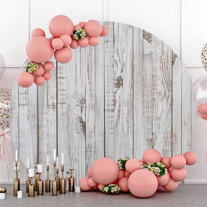 Lofaris Simple Wooden Circle Wedding Party Decoration Backdrop
