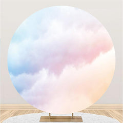 Lofaris Sky And Cloud Round Baby Shower Backdrop Decoration