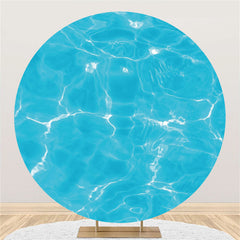 Blue Moon Oh Boy Round Baby Shower Decoration Backdrop