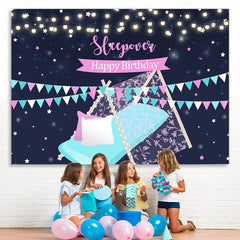 Lofaris Sleepover Happy Birthday Slumber Party Backdrops for Girls
