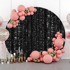 Circle Nature Simple Brown Wood Birthday Backdrops