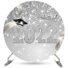 Lofaris Sliver Glitter Class Of 2022 Graduation Party Backdrop