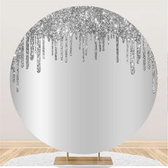 Blue Circle Decorative Ball Merry Chrismas Backdrop