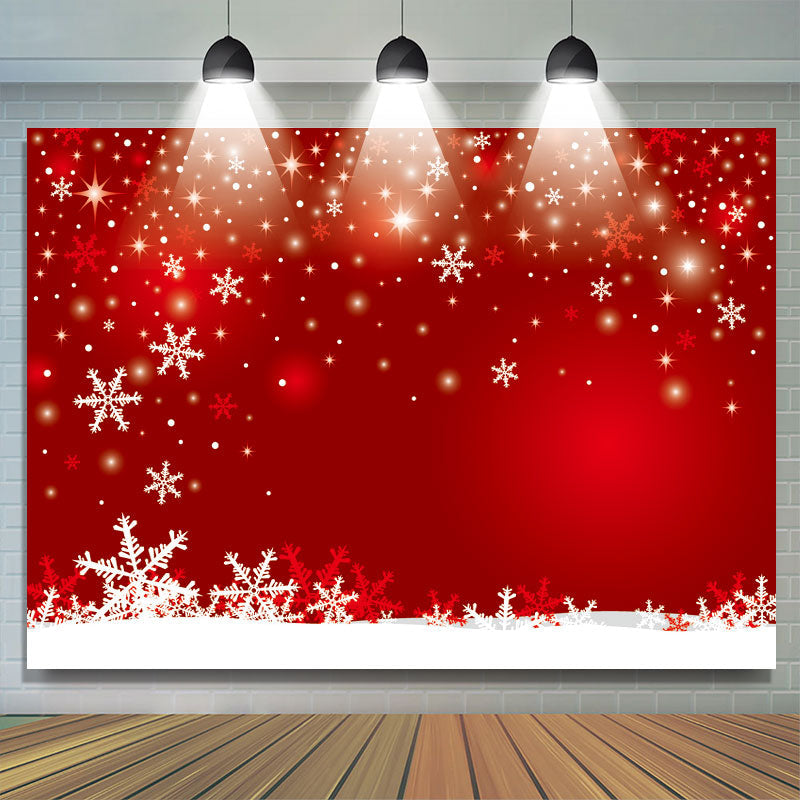 Lofaris Snowflake Red Bokeh Backdrops for Photoshoot