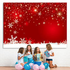 Lofaris Snowflake Red Bokeh Backdrops for Photoshoot
