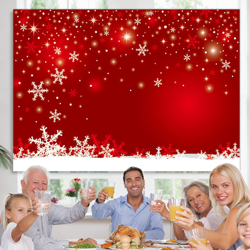 Lofaris Snowflake Red Bokeh Backdrops for Photoshoot