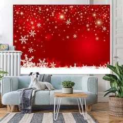 Lofaris Snowflake Red Bokeh Backdrops for Photoshoot