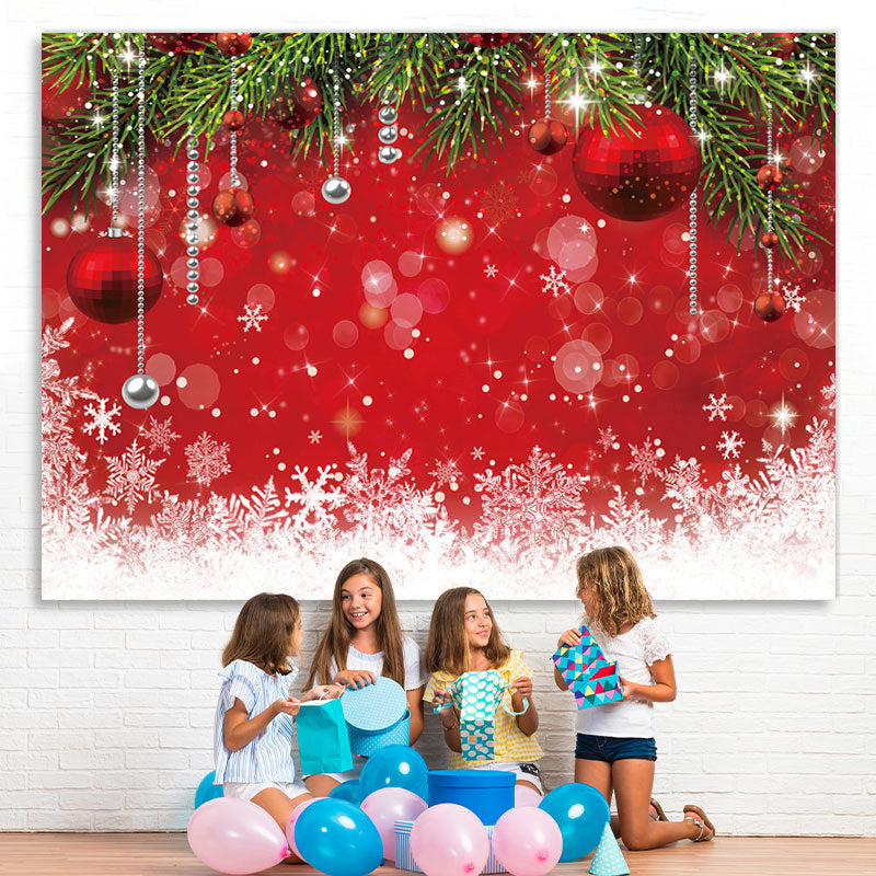 Lofaris Snowy And Glitter Christmas Tree Backdrop For Party