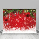 Lofaris Snowy And Glitter Christmas Tree Backdrop For Party