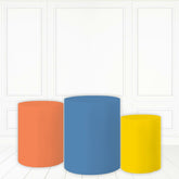 Lofaris Solid Color Plinth Cover Blue Orange Yellow Cake Table