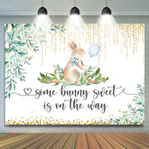 Lofaris Some Bunny Sweet Is On The Way Baby Shower Backdrop