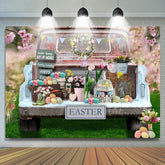 Lofaris Spring Easter Backdrop For Car Full of Colorful Eggs