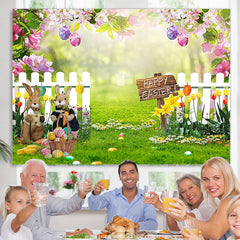 Lofaris Spring Holiday Floral Garden Happy Easter Backdrop