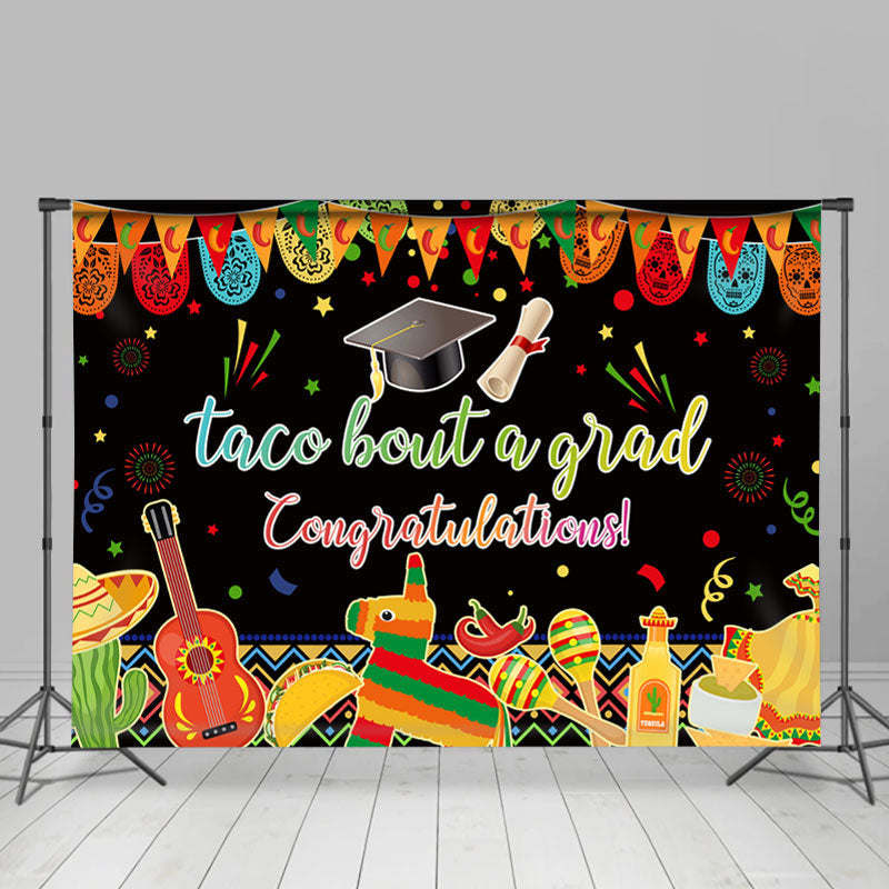 Lofaris Spring Night Theme Colorful Congratulations Backdrop