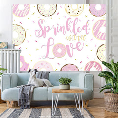 Lofaris Sprinkled With Love Sweet Donut Birthday Party Backdrop