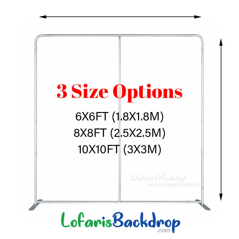 Lofaris Aluminum Square Straight Tension Backdrop Stand