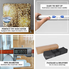 Lofaris Aluminum Square Straight Tension Backdrop Stand