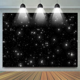 Lofaris Starry Night Black Sky Sparkle Stars Backdrop
