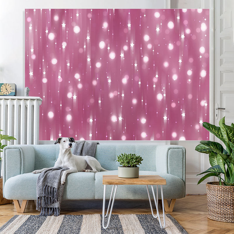 Lofaris Stars White Glitter Bokeh Photo Backdrop for Party