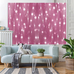 Lofaris Stars White Glitter Bokeh Photo Backdrop for Party