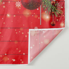 Lofaris Strings Of Silver Beads With Christmas Tree Backdrop