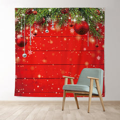 Lofaris Strings Of Silver Beads With Christmas Tree Backdrop