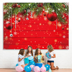 Lofaris Strings Of Silver Beads With Christmas Tree Backdrop