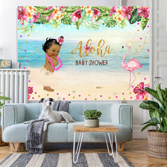 Lofaris Summer Aloha Baby shower Photoshoot backdrop Sea Beach