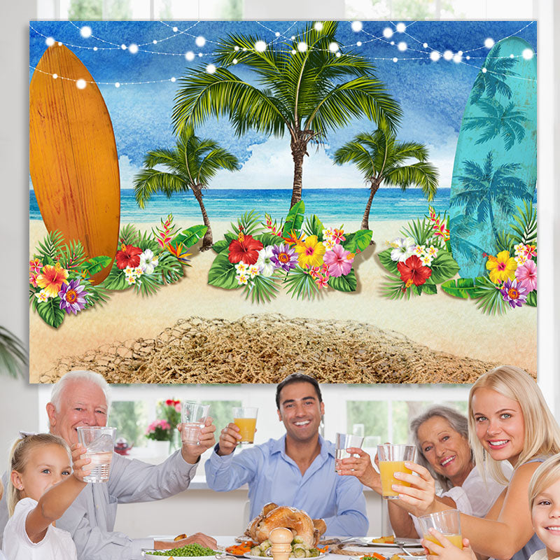 Lofaris Summer Beach Ocean Photo backdrops Booth Prop