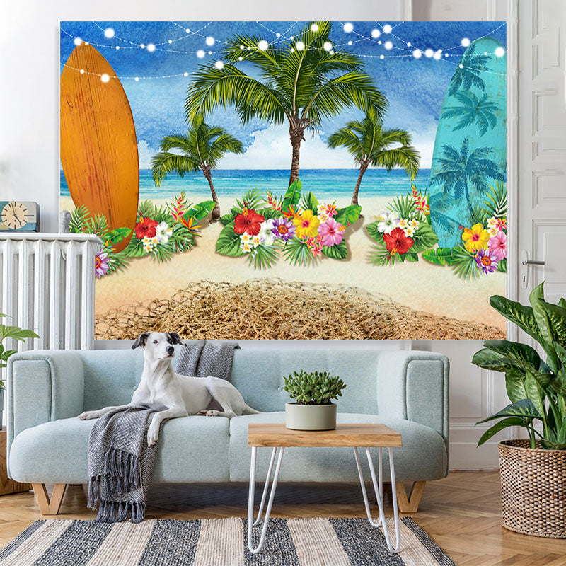 Lofaris Summer Beach Ocean Photo backdrops Booth Prop