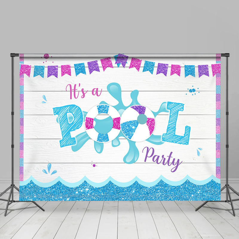 Lofaris Summer Pool Lifebuoy Shining Photo Photoshoot backdrop