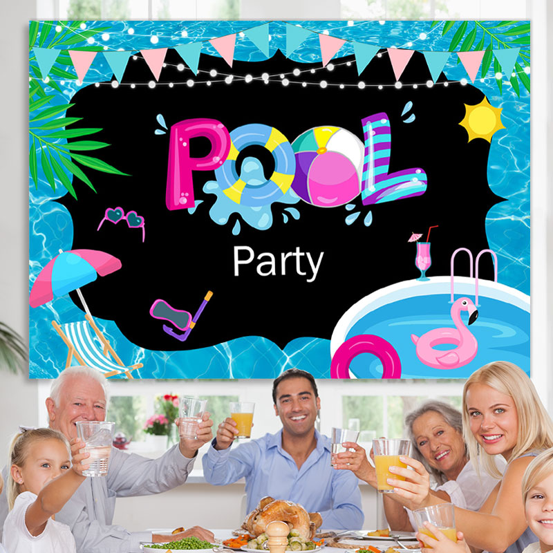 Lofaris Summer Pool Party Photoshoot backdrop Photo Booth Prop
