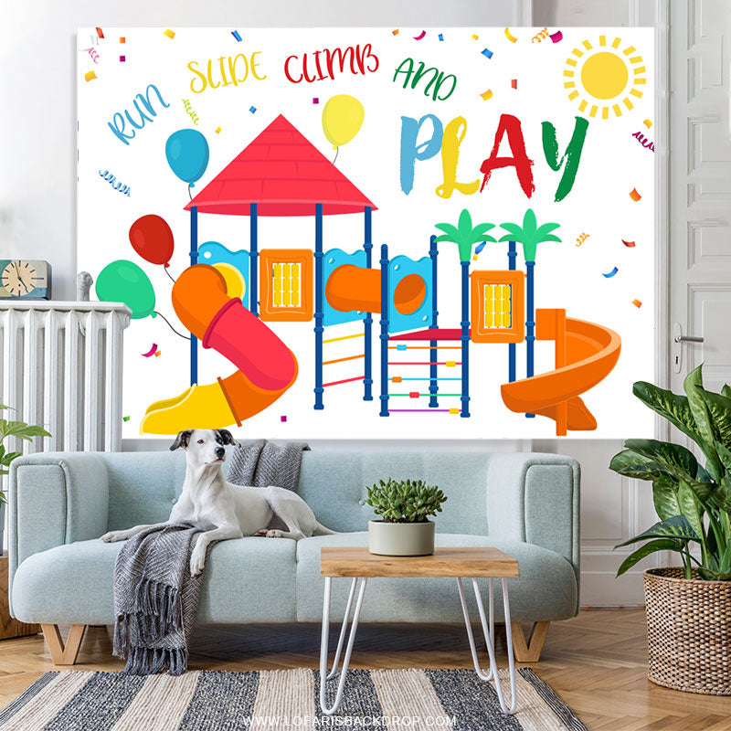 Lofaris Summer Water Park Play Party Backdrop For Adults