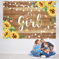 Lofaris Sunflower It s A Girl Baby Shower Photoshoot backdrop