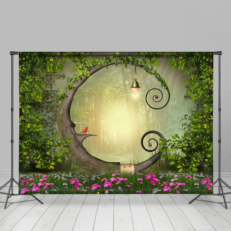Lofaris Sunny Wonderland Forest Floral Spring Backdrop