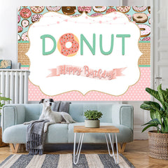 Lofaris Sweet Donut Happy Birthday Party Backdrop For Girl