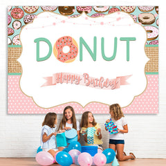 Lofaris Sweet Donut Happy Birthday Party Backdrop For Girl