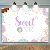 Lofaris Sweet One Donuts First Birthday Simple Backdrop for Gilrs