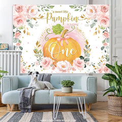 Lofaris Sweet Pumpkin Is Turning One Happy Birthday Backdrop