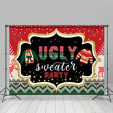 Lofaris Sweet Ugly Sweater Party Them Merry Christmas Backdrop