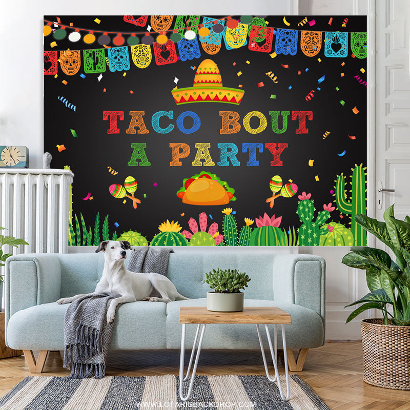 Lofaris Taco Bout A Party Succulents Fiesta Holiday Backdrop