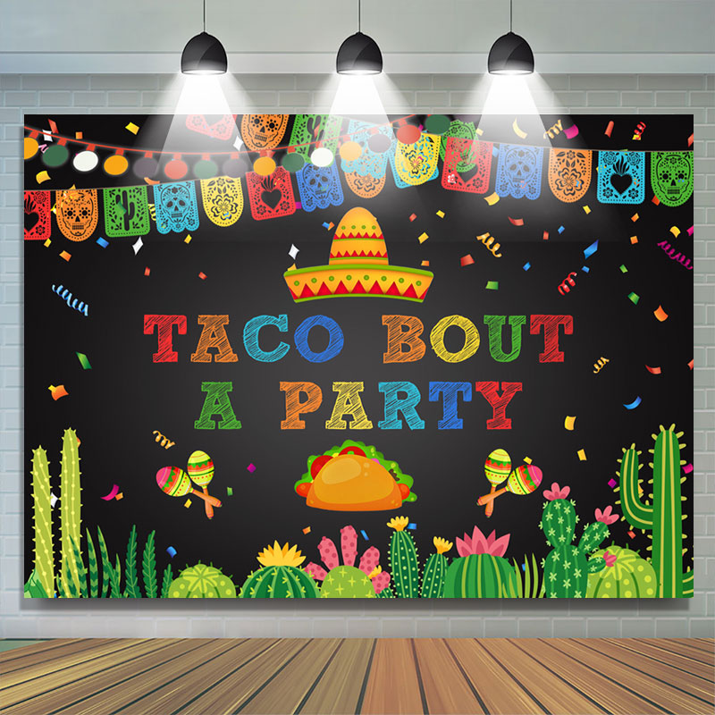 Lofaris Taco Bout A Party Succulents Fiesta Holiday Backdrop