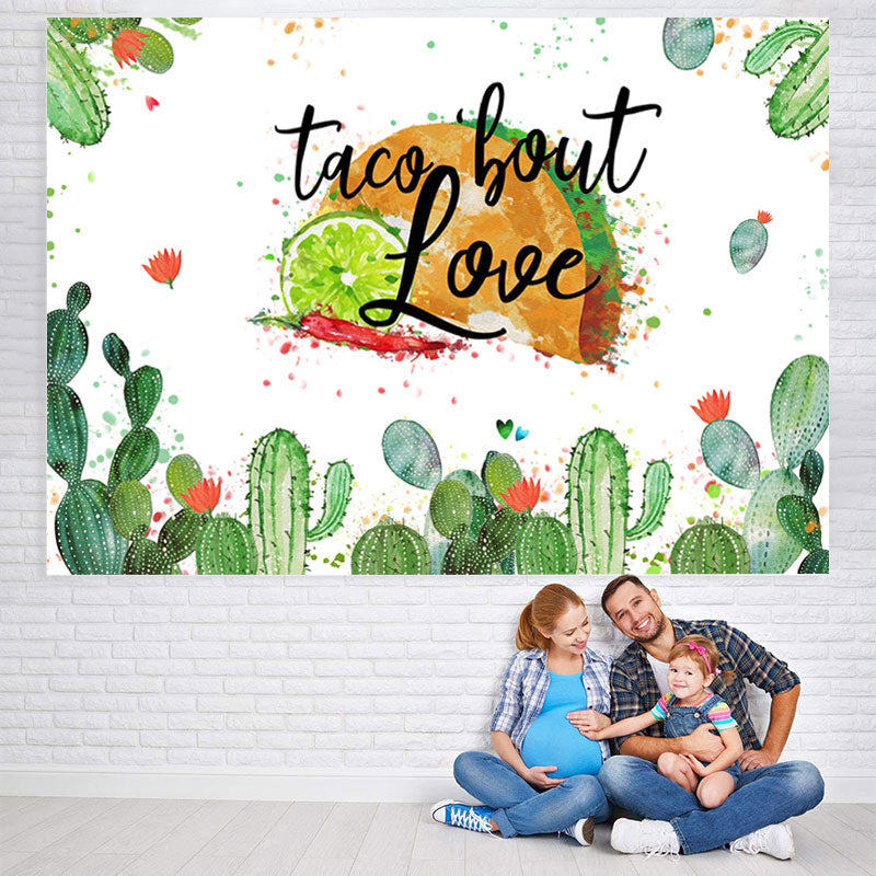 Lofaris Taco Bout Love And Cactus Theme Baby Shower Backdrop