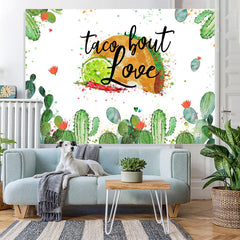 Lofaris Taco Bout Love And Cactus Theme Baby Shower Backdrop