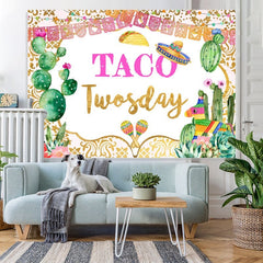 Lofaris Taco Twosday Mexican Fiesta Birthday Party Backdrop