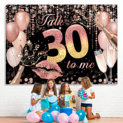 Lofaris Talk 30 To Me Themed Glitter And Balloons Backdrop