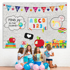 Lofaris Teaching Online Study at Home Welcome Photo Backdrop