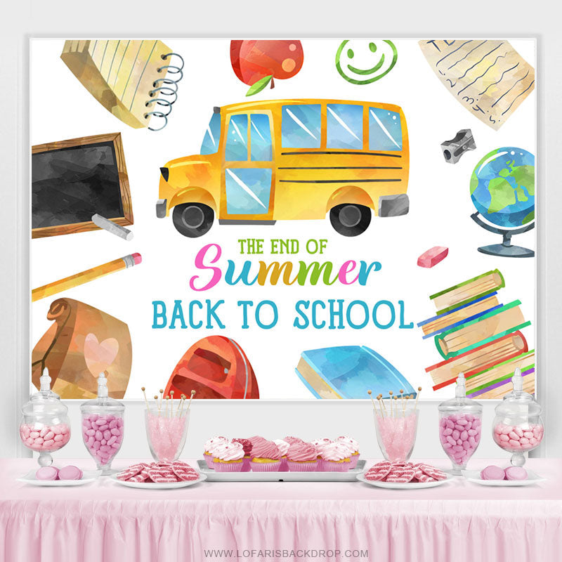 Lofaris The End Of Summer Back To School Party Backdrop Banner