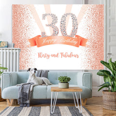 Lofaris Thirty and Fabulous Rose Gold 30th Birthday Backdrop
